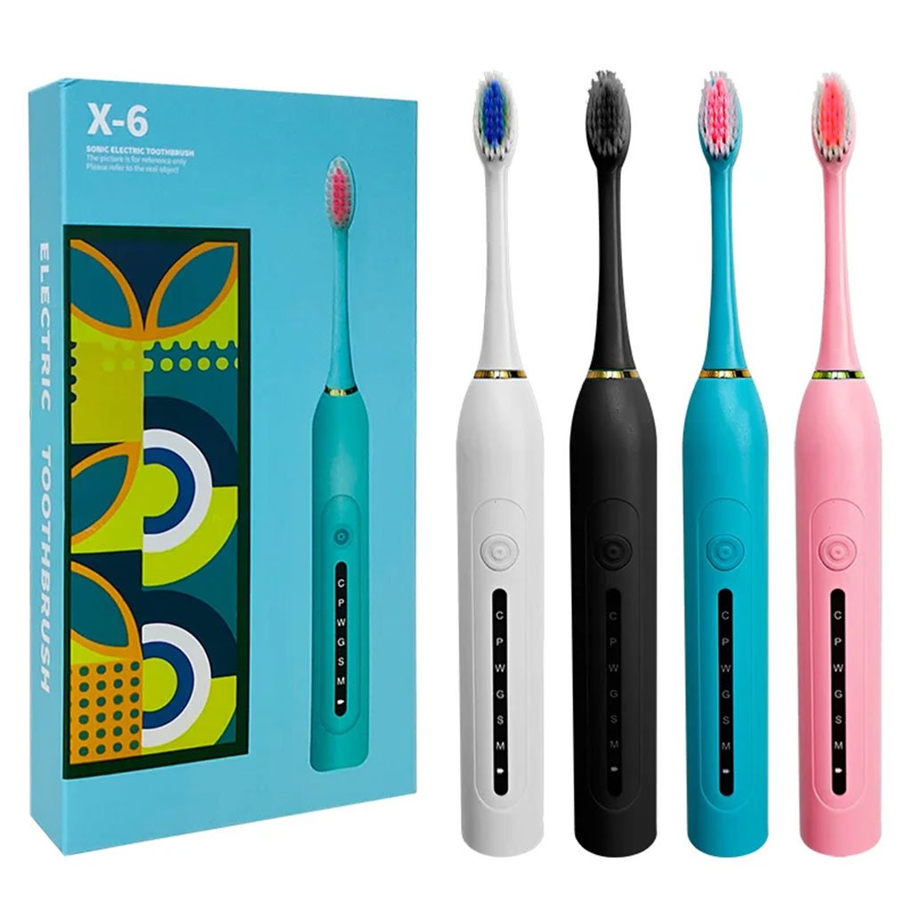 Brosse à Dents Électrique Étanche Luckky IPX7 4 Têtes Incluses image 6