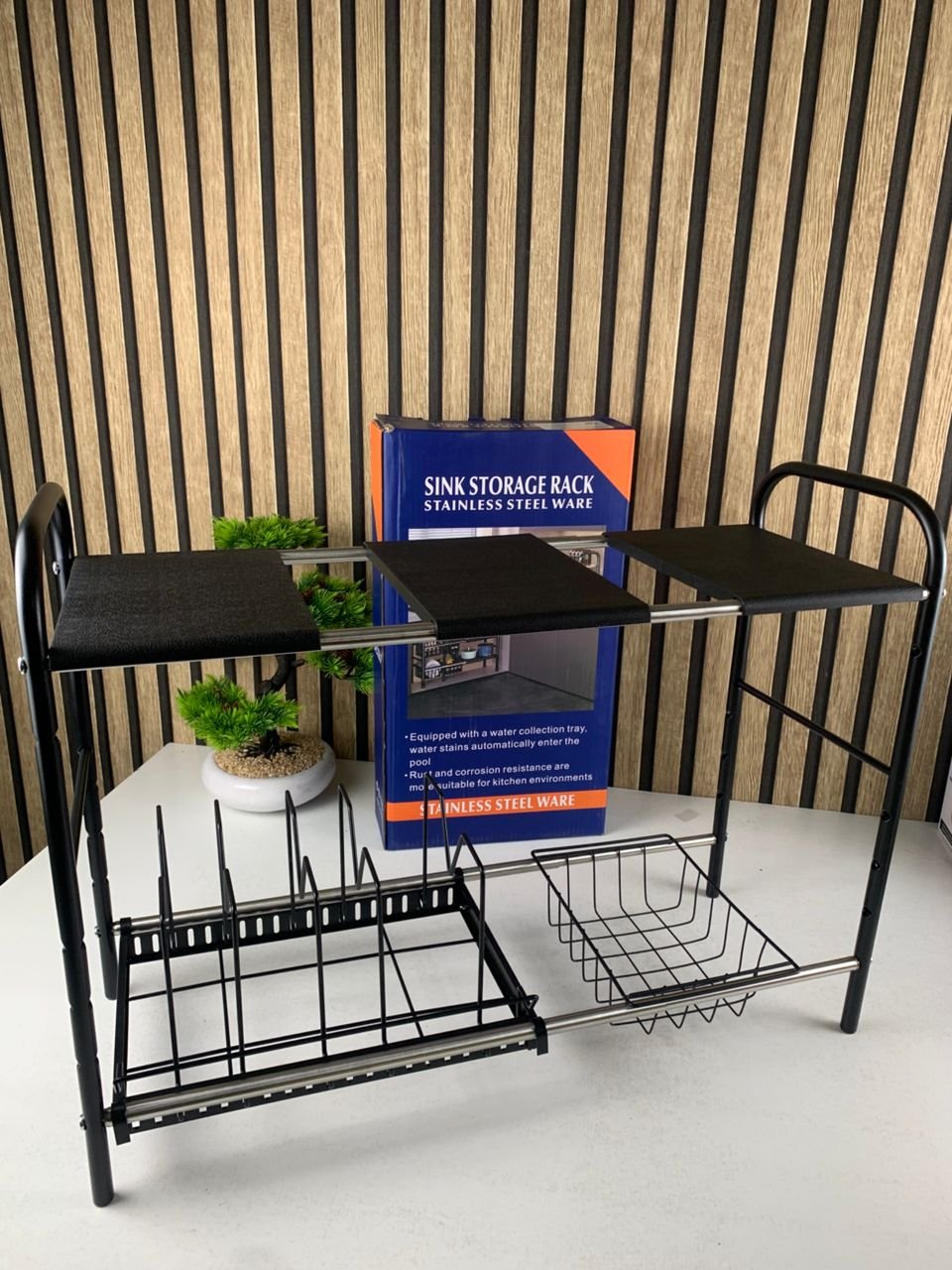 Étagère de Rangement Extensible et Ajustable – Organisation Intelligente pour Cuisine et Espace Sous Évier image 6
