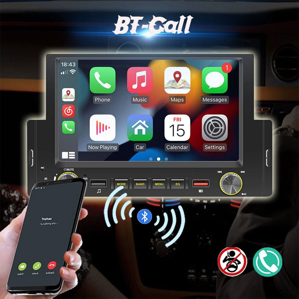 Autoradio à écran tactile avec Apple CarPlayer Android Auto et GPS Intégré image 2