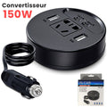 Onduleur Voiture 150W avec 4 Ports USB & Prise Secteur Universelle image 0
