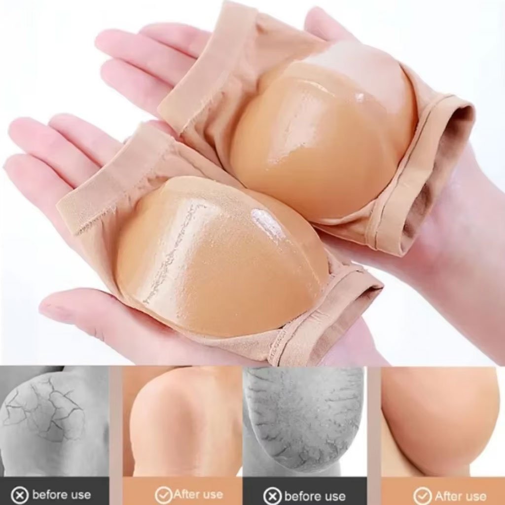 Chaussettes Hydratantes en Gel pour Talons Fendillés – Soin Spa à Domicile image 1