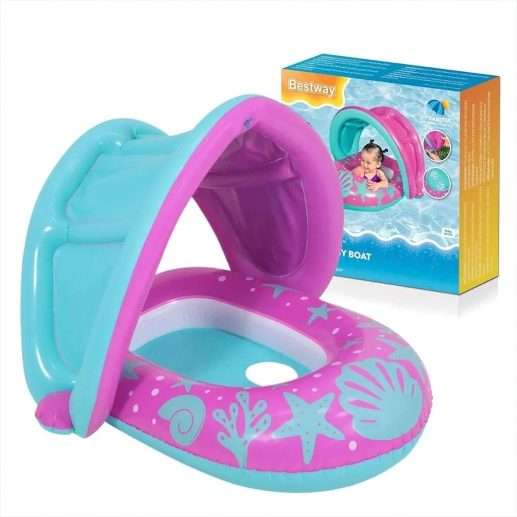 Bouée Gonflable pour Enfants avec Toit Anti-UV – Bestway 34091 | عوامة سباحة قابلة للنفخ للأطفال مع مظلة واقية من الشمس image 1