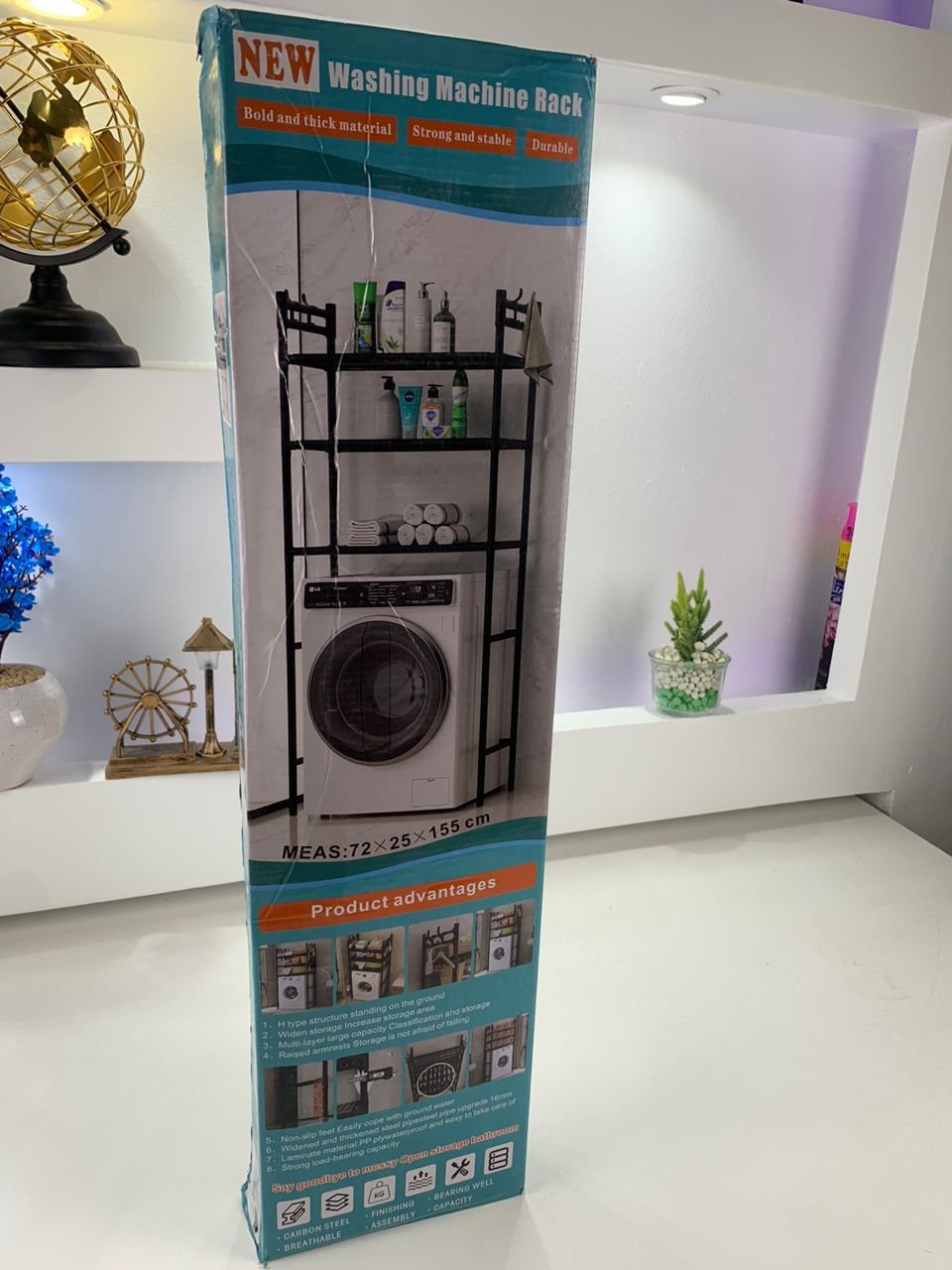 Étagère de Rangement 3 Niveaux pour Salle de Bain – Gain de Place Intelligent image 2