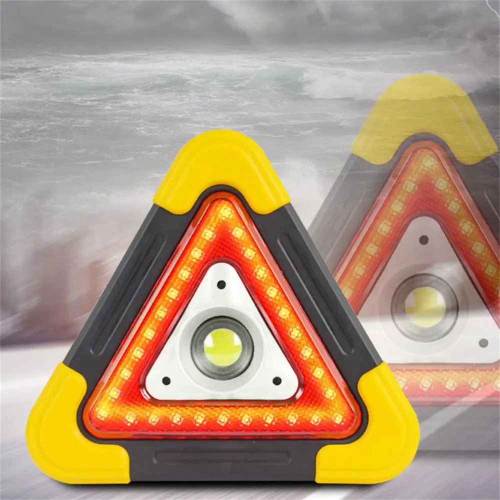 Triangle d’Alerte LED Solaire Rechargeable – 5 Modes & Powerbank image 1