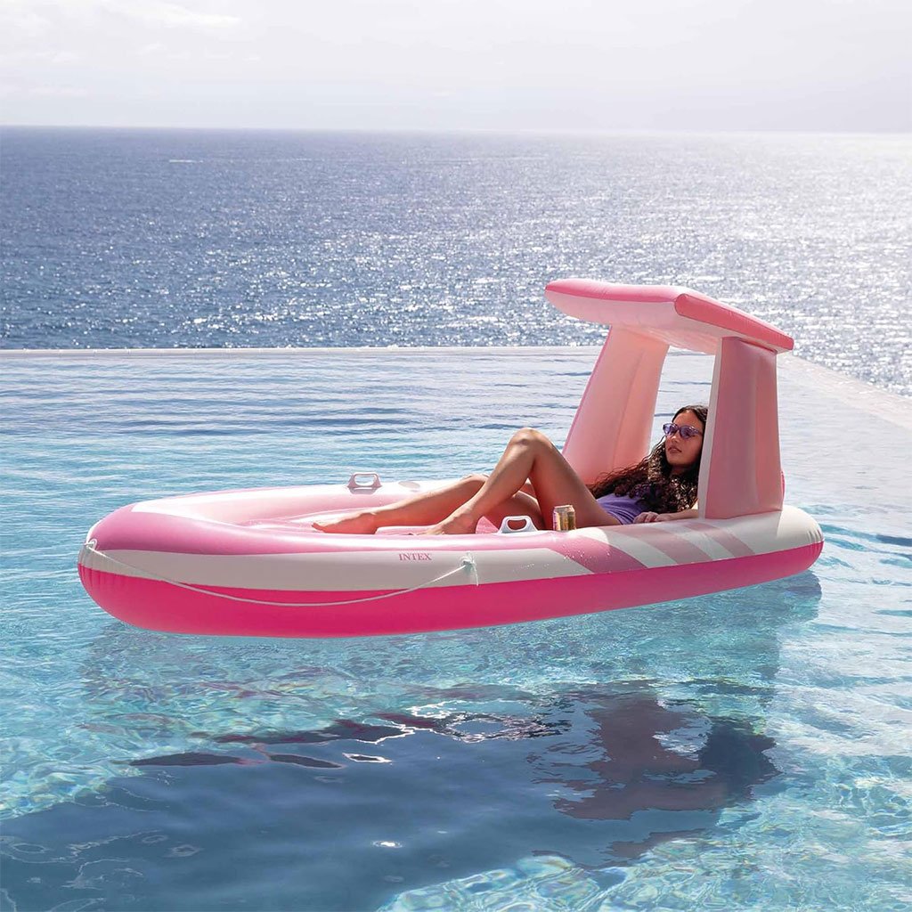 Matelas Gonflable Pink Paradise avec Toit et Porte-Gobelet Intex 57804EU – فرشة هوائية حجم كبير image 2