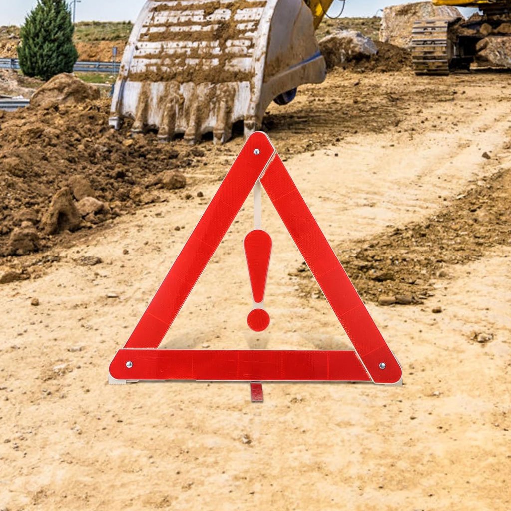 Triangle de Signalisation Réfléchissant – Sécurité Routière en Toute Situation image 4