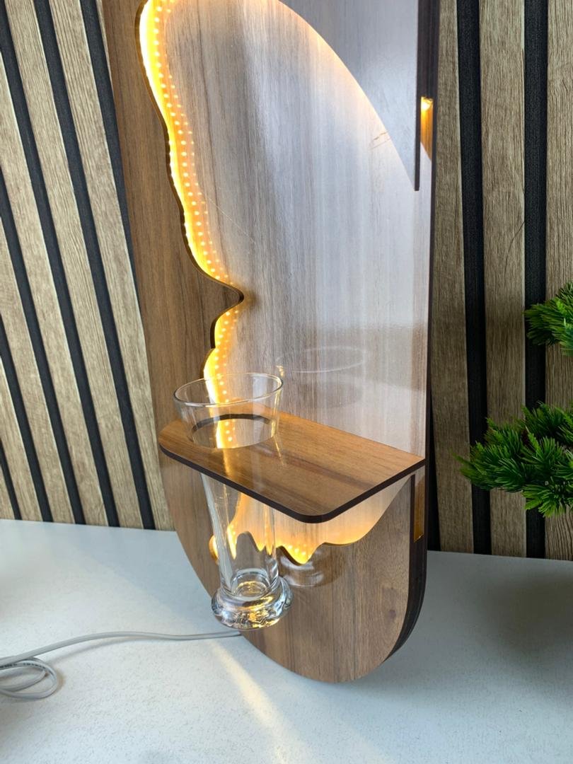 Tableau Mural Lumineux en Bois Naturel – Élégance et Ambiance Chaleureuse image 3