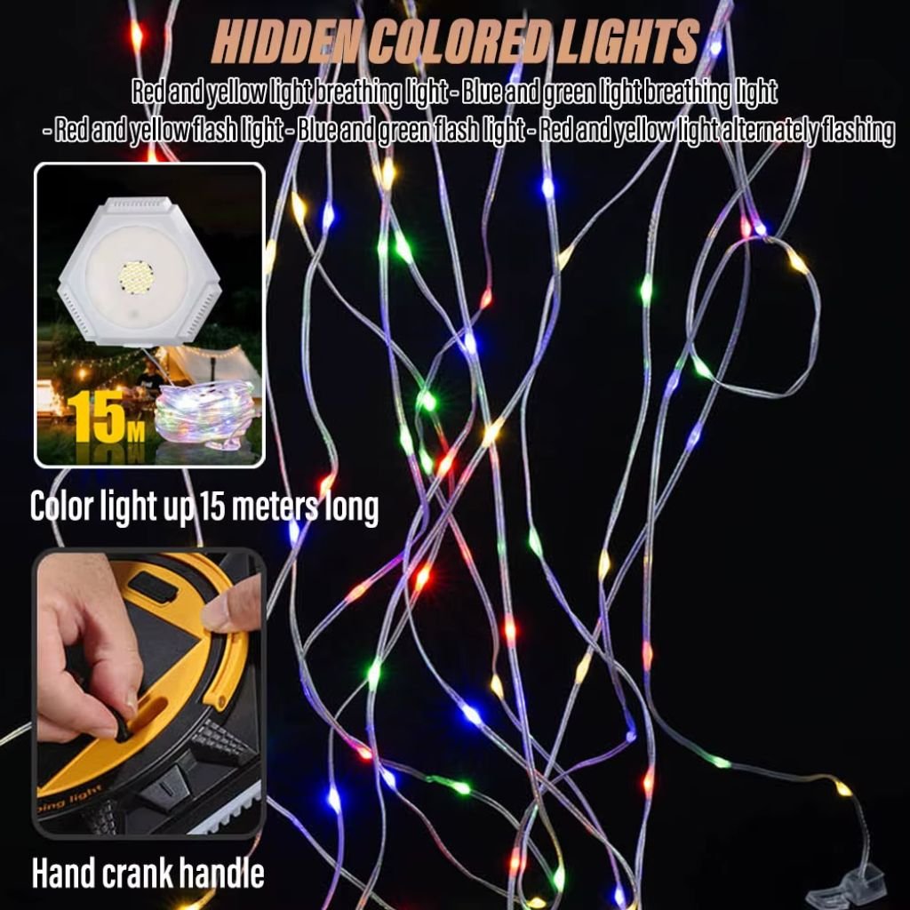 Bande LED 10 m Étanche 2-en-1 pour Camping شريط إضاءة بطول 10 متر، مقاوم للماء image 1