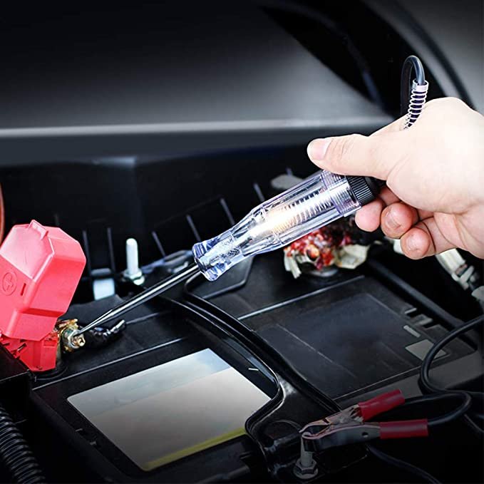Testeur de Circuit Voiture 6V-24V avec Pince et Ampoule Remplaçable image 4