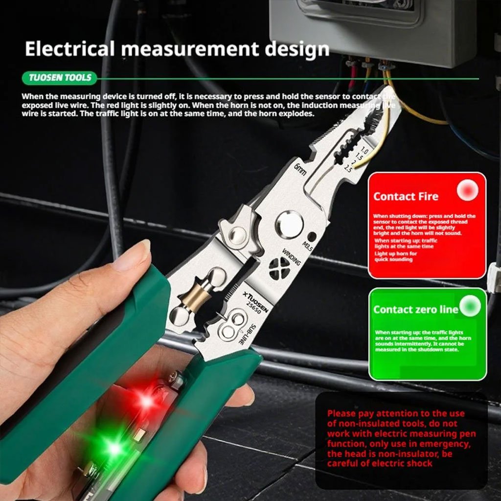 Pince à dénuder multifonction avec détecteur de tension image 1