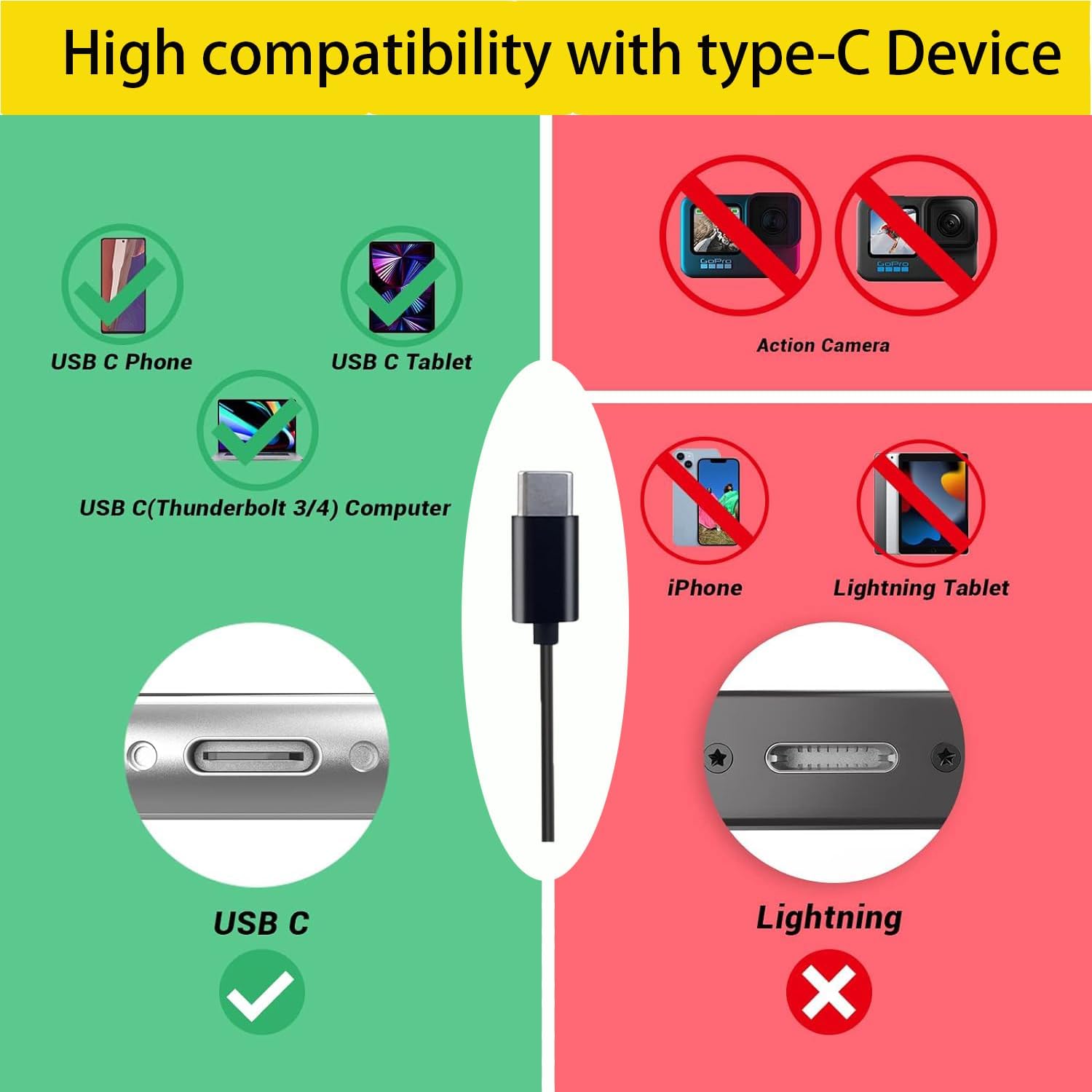 Micro-Cravate USB-C Crystal-Clear : Son Pro et Design Invisible