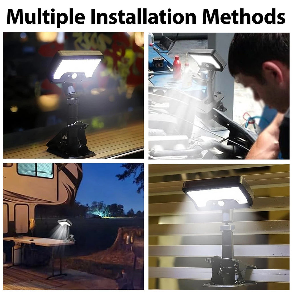 Projecteur Solaire Hybride 92 LED : Éclairage Puissant et Sécurité Intégrale
