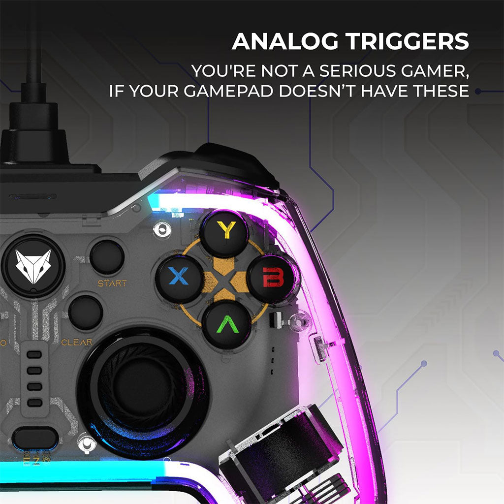 Manette Gaming Filaire RGB Elite X avec Macro