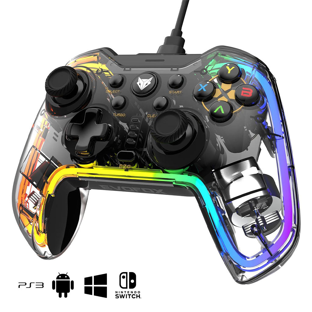 Manette Gaming Filaire RGB Elite X avec Macro
