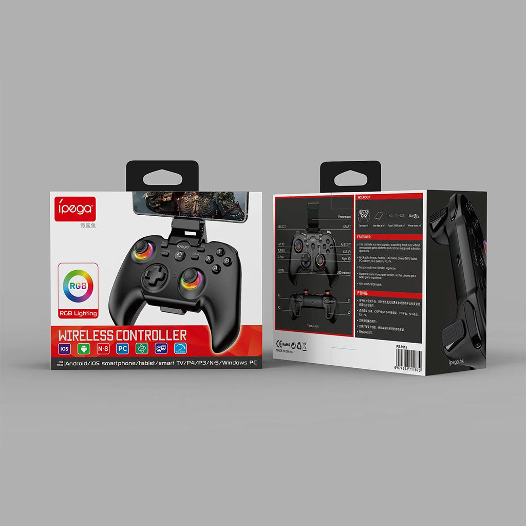 Manette Gaming RGB Silencieuse Sans Fil Multi-Plateforme