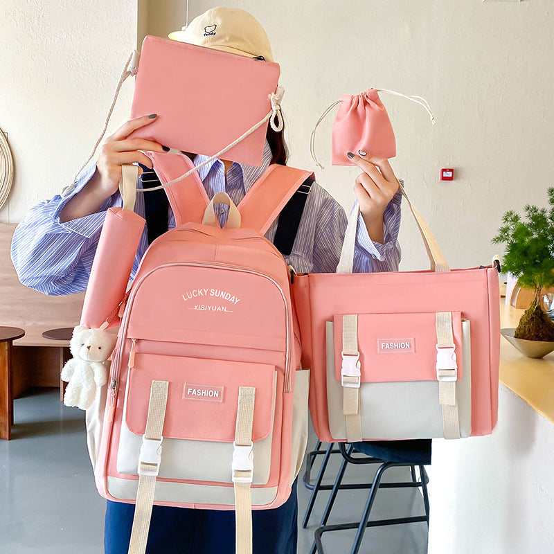 Sac à Dos Kawaii Multifonction Rose – Grande Capacité et Style Tendance
