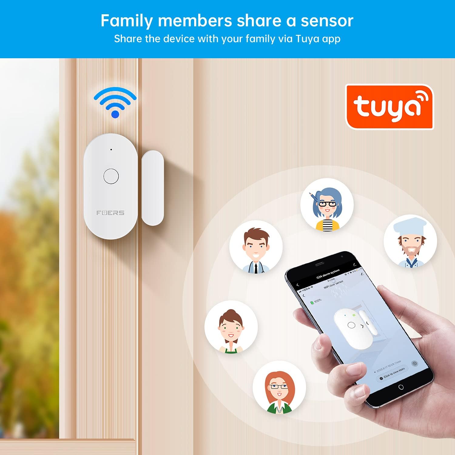 Capteur d'Ouverture WiFi TUYA : Sécurité Intelligente et Alertes Instantanées