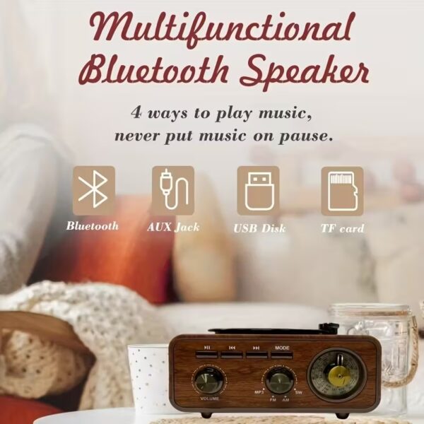 Radio Bluetooth Vintage Haute Fidélité : L'Élégance Rétro au Service du Son Moderne